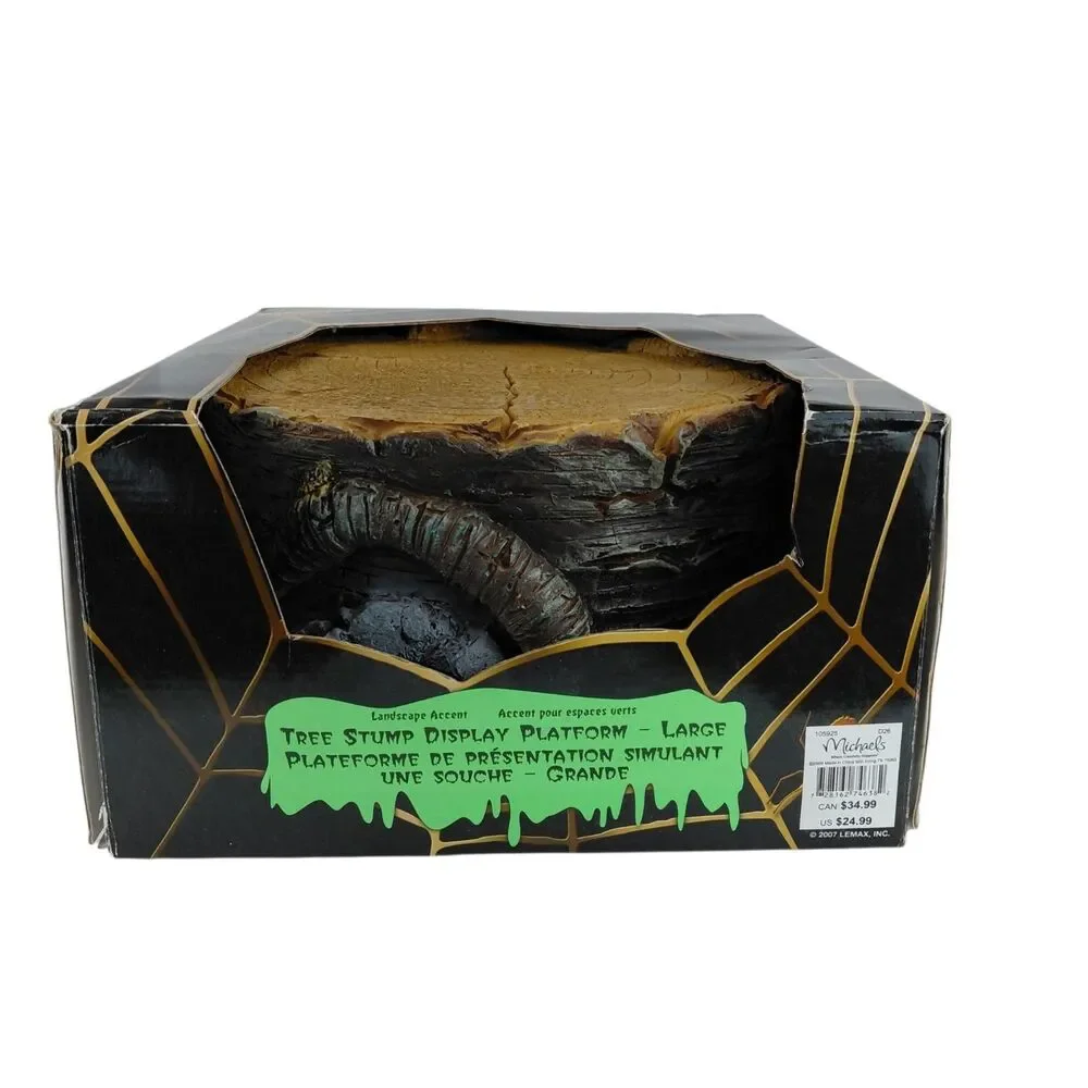 Lemax 74638 Spooky Hollow Tree Trunk Platform Display 2007 Retired Original Box